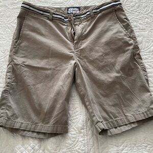 Johnnie-O Khaki Flat Front 32 inch Shorts
